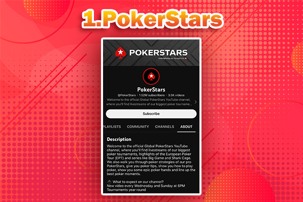 แนะนำ 5 Youtuber สายเกมไพ่สนุก ๆ พร้อมคำแนะนำเพียบ 1 PokerStars ยูทูปเบอร์เกมไพ่