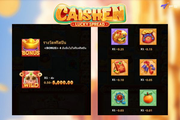 อาแปะ Caishen เกมสล็อตมาใหม่ค่าย PS เบทชั่วโมงเดียวแตกเหยียบแสน !! 5 Cai 03