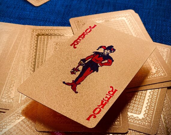 beige Joker playing card lot